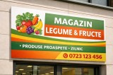 Panou reclamă Magazin Legume &amp; Fructe din PVC Forex 5 mm