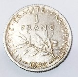 FRANTA 1 FRANC 1920 ARGINT STARE EXCELENTA AUNC