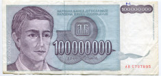 Iugoslavia Yugoslavia 100.000.000 dinari 1993 foto