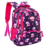 Ghiozdan cu 4 compartimente, Mesco, Unicorn