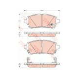 Set placute frana punte fata Daihatsu Materia (M4), Sirion (M3) 2005-; Ford Fiesta 6 2008-2017; Mazda 2 (De) 2007-2015; Subaru Justy IV; TRW GDB3437