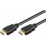 Cablu HDMI 2.0 Goobay, Ethernet, 4K, placat aur, tata-tata, 3m