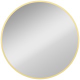HOMCOM Oglindă de perete rotundă &Oslash; 61 cm, ramă din aliaj de aluminiu, pentru baie, dormitor, living, hol, auriu | Aosom Romania