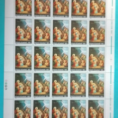 TIMBRE ROMÂNIA LP1399/1995 -CRĂCIUN- Coală 25 timbre -MNH