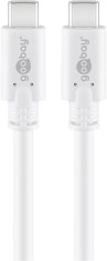 Cablu de incarcare si sincronizare USB type C 3.2 Gen1 tata-tata PD 60W 1m alb Goobay