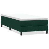 Cumpara ieftin Pat cu arcuri fara saltea verde inchis 100x220 cm catifea