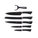 Cutite Paxton ER-0157 + ustensile bucatarie, inox, negru, set 6 bucati