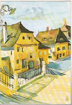 bnk cp Juliana Fabritius-Datcu - Scara Turnului , Sibiu - Vedere - necirculata foto