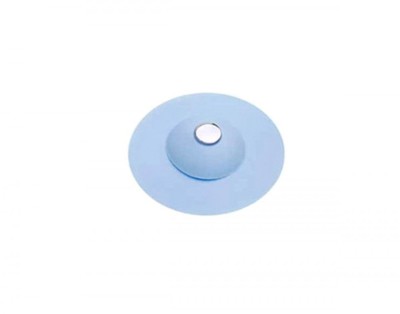 Dop din silicon pentru scurgere, 10 cm, albastru foto