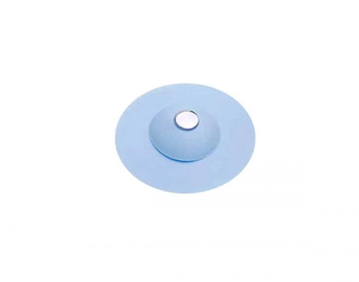 Dop din silicon pentru scurgere, 10 cm, albastru