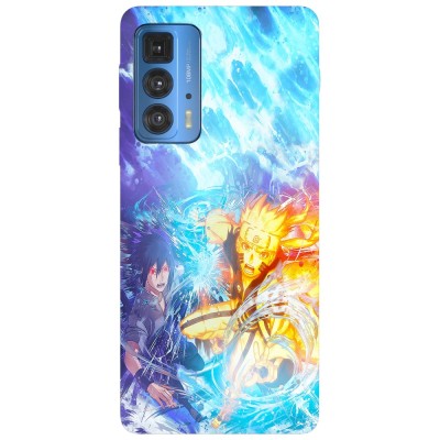 Husa compatibila cu Motorola Edge 20 Lite model Naruto and Sasuke Team Fight, Silicon, TPU, Viceversa foto