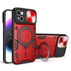 Husa iPhone 15 Antisoc cu Protectie Camera Rosu TCGP foto