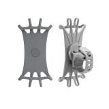 Cumpara ieftin Suport telefon din silicon, montare pe ghidon pentru bicicleta, motocicleta, trotineta, rotire 360 grade - Gri