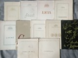 11 caiete program Teatrul de Operă și Balet al R. P. R. - anii '50, '60 (Tosca, Faust, Lucia, Trubadurul, Lakme, Giselle, Răpirea din Serai...)