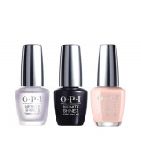 Cumpara ieftin Set pentru manichiura, OPI Infinite Shine, Base Coat 15ml + Lac de unghii Bubble Bath&trade; 15ml + Top Coat 15ml