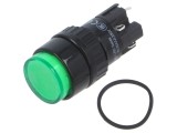Comutator ONPOW LAS1Y-11/G-IP40 2 poziții SPDT 2A 220VAC acționat prin apăsare