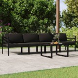 VidaXL Set mobilier de grădină cu perne, 5 piese, antracit, aluminiu