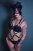 K881-1 Set 2 piese lenjerie kinky tip ham cu masca, Marime universala