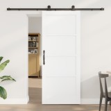 Ușă glisantă vidaXL cu set de hardware &#039;ORKDAL&#039;Alb din Lemn Masiv Pin, Ușă de interior vidaXL &#039;ORKDAL&#039;Alb 83x202x4 cm din Lemn Masiv Pin