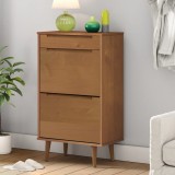 Cumpara ieftin Pantofar &quot;MOLDE&quot;, maro, 59,5x35x103 cm, lemn masiv de pin