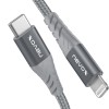Cablu Date si Incarcare USB Type-C la Lightning Nevox, 2 m, Gri