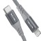 Cablu Date si Incarcare USB Type-C la Lightning Nevox, 2 m, Gri