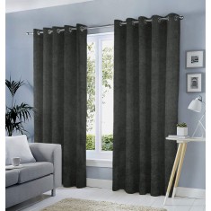 Draperie tip tesatura in cu inele gri, Madison, 150x250 cm, densitate 700 g/ml, Solin, 1 buc