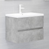 VidaXL Mască de chiuvetă, gri beton, 60 x 38,5 x 45 cm, PAL