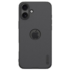 Husa iPhone 16 Plus Nillkin Super Frosted Shield Pro, decupaj sigla, negru foto