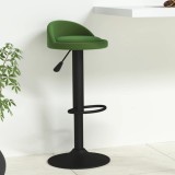 vidaXL Scaun de bar, verde &icirc;nchis, catifea