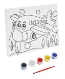 Set de Pictura Canvas Model Avion cu Culori si Pensula, 6-8 ani, Unisex