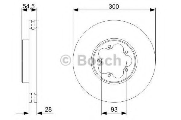 Disc frana FORD TRANSIT platou / sasiu (2006 - 2014) BOSCH 0 986 479 307