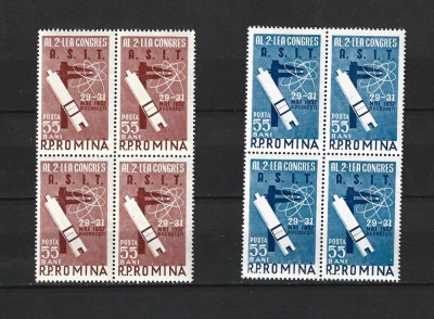 ROMANIA 1957 - AL II-LEA CONGRES A.S.I.T. BLOCURI, MNH - LP. 431 foto