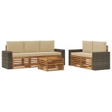 vidaXL Seturi de canapele cu pernă 6 pcs Lemn Solid de Acacia 3384039