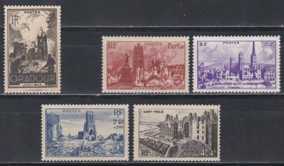 Franta 1945 - Timbre de caritate, 3 Serii, MNH foto