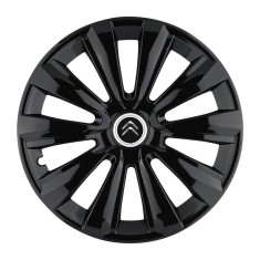 Set 4 Capace Roti, potrivite jantelor de R16, pentru Citroen, model delta negru foto