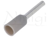 Terminal cablu 0.75mmp 8mm izolat gri