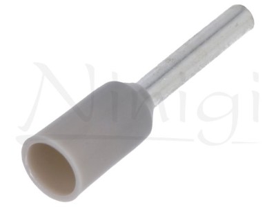 Terminal cablu 0.75mmp 8mm izolat gri foto