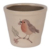 Cumpara ieftin Ghiveci flori ceramica multicolora Pasare &Oslash; 21x20 cm