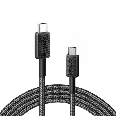 Cablu USB-C la USB-C Anker 1.8m, negru foto