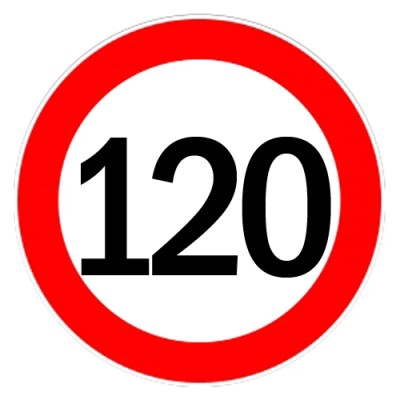 Autocolant limitator viteza 120km/h - &amp;Oslash;13cm Garage AutoRide foto