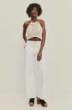 Answear Lab jeans femei, culoarea alb