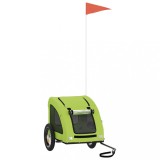 Cumpara ieftin Remorca de bicicleta animale companie, verde textil oxford/fier
