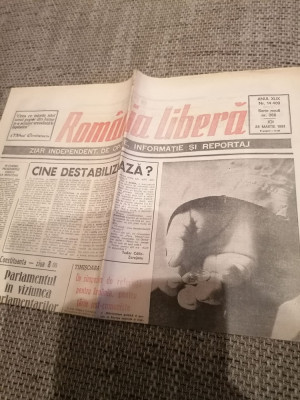 Ziar Romania Libera - Joi 28 Martie 1991 foto