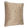 Perna Decorativa Catifea Bej 45x45cm, Model Folie Aurie Argintie, Poliester, Fermoar