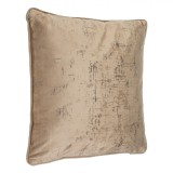 Pernă Velvet, Model Folie Aurie Argintie, Bej, 45x45cm, Oem