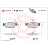 Placute frana Bmw 1 (E87), 3 (E90), 3 Touring (E91), 120 d, 120 i, 318 d, 318 i, 320 i, punte fata, pregatit pentru senzor uzura; BREMBO