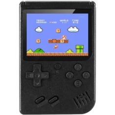 Consola Game Box, Micro-USB, Multiplayer, portabila, cu 400 de jocuri, retro, negru