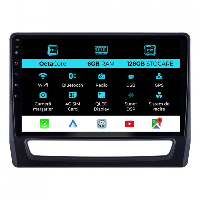 Navigatie Dedicata Mitsubishi ASX 2 (2019 - 2025), 10Inch, 6Gb Ram, 128Gb Stocare, Carplay