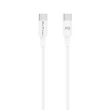 Cablu Date/ Incarcare usb Tip C, Detech, 1m, type-c tata, alb